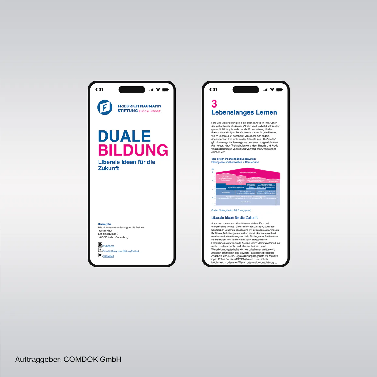 Auftraggeber: COMDOK GmbH, Friedrich-Naumann-Stiftung – EPUB-Erstellung aus InDesign, reflowable E-Books, Mediengestalter Berlin