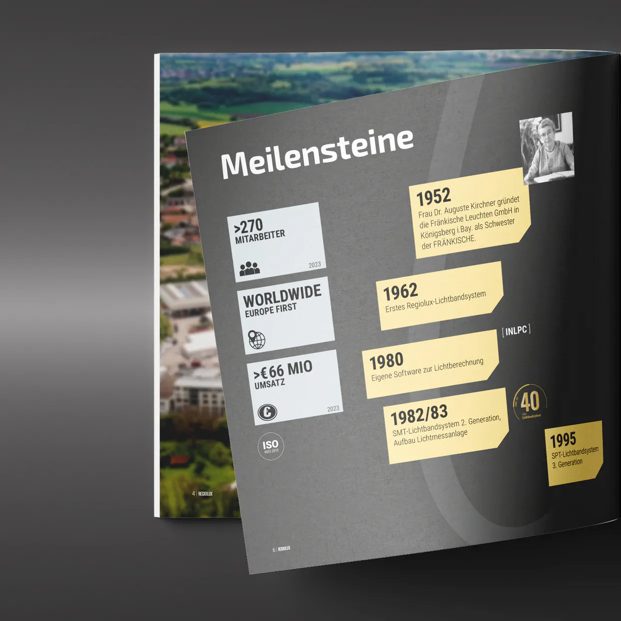Regiolux GmbH – Reinzeichnung mehrsprachiger Broschüren und Informationsblätter, Druckvorstufe für Offsetdruck, Berlin