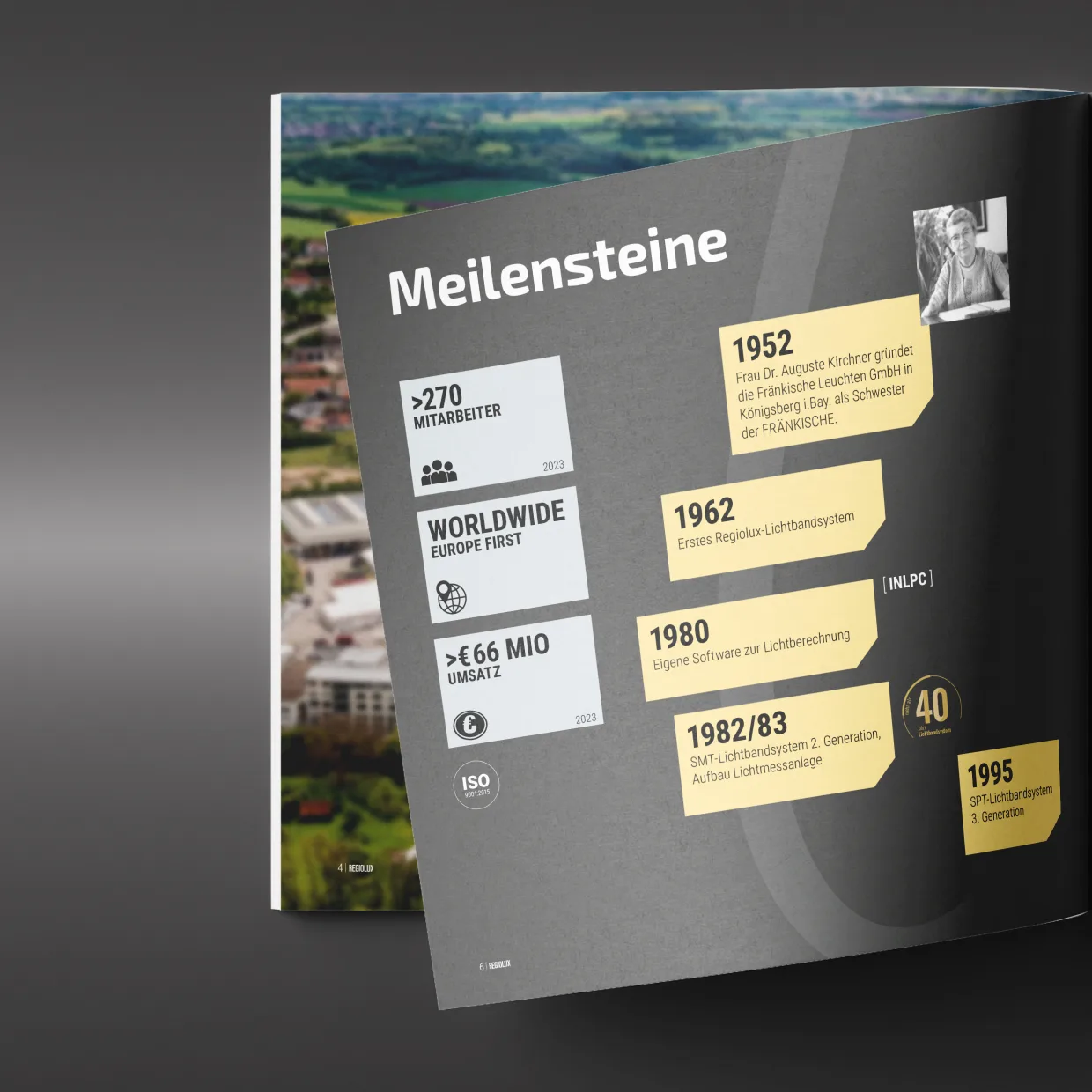 Regiolux GmbH – Reinzeichnung mehrsprachiger Broschüren und Informationsblätter, Druckvorstufe für Offsetdruck, Berlin