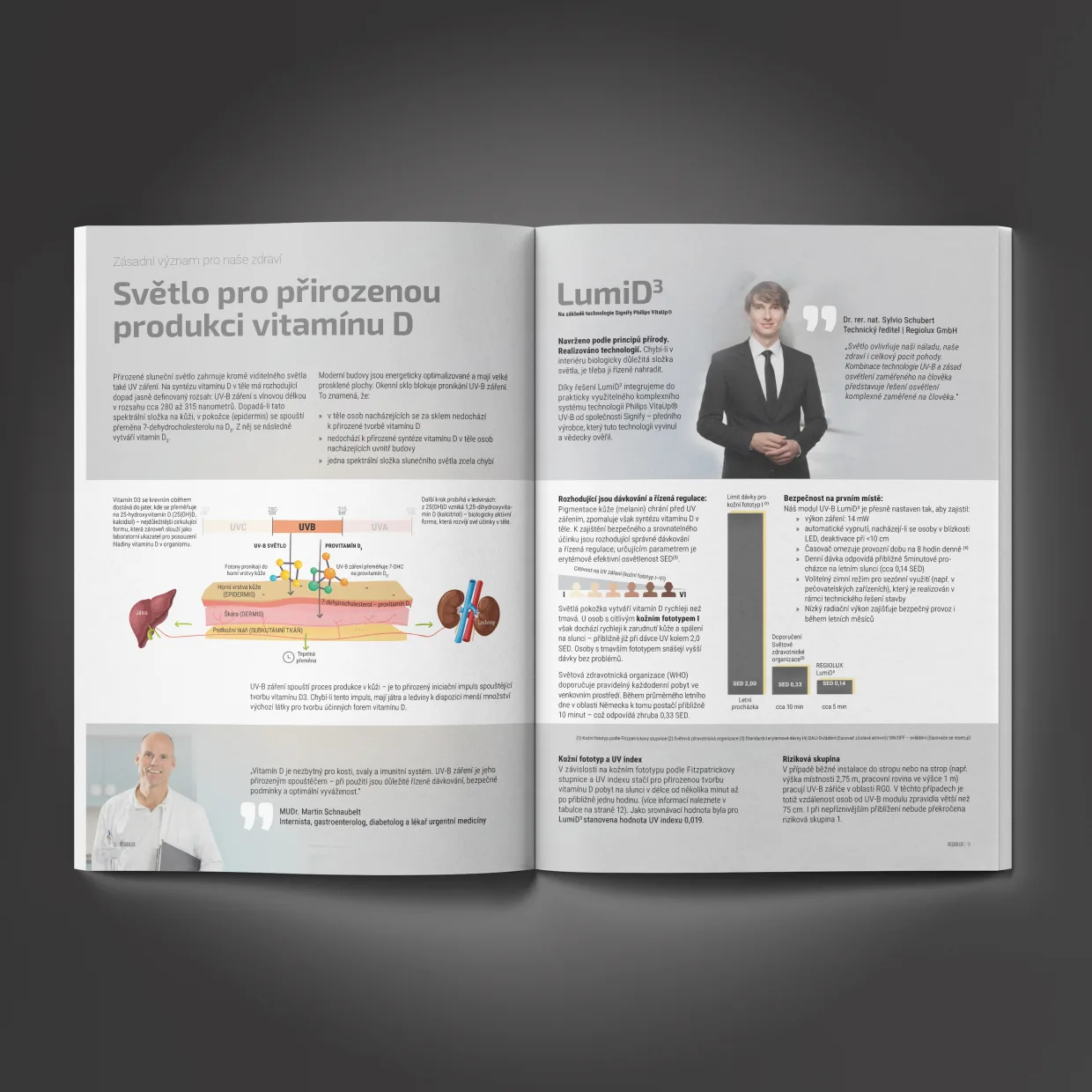 Regiolux GmbH – prepress artwork of multilingual brochures and information sheets, prepress for offset printing, Berlin