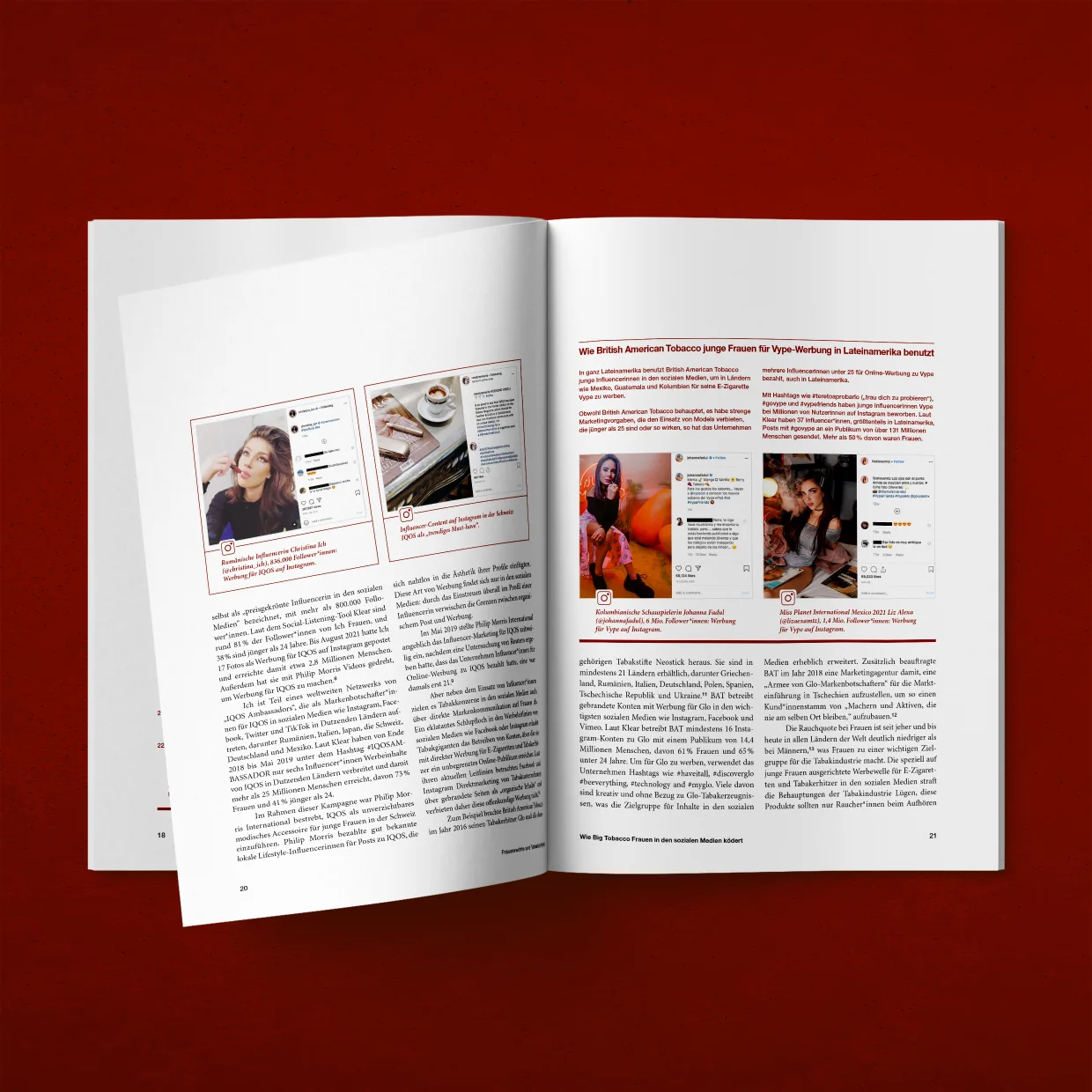 Unfairtobacco, women’s rights and tobacco control – concept, layout, typesetting, prepress artwork, colour management and print preparation, Berlin